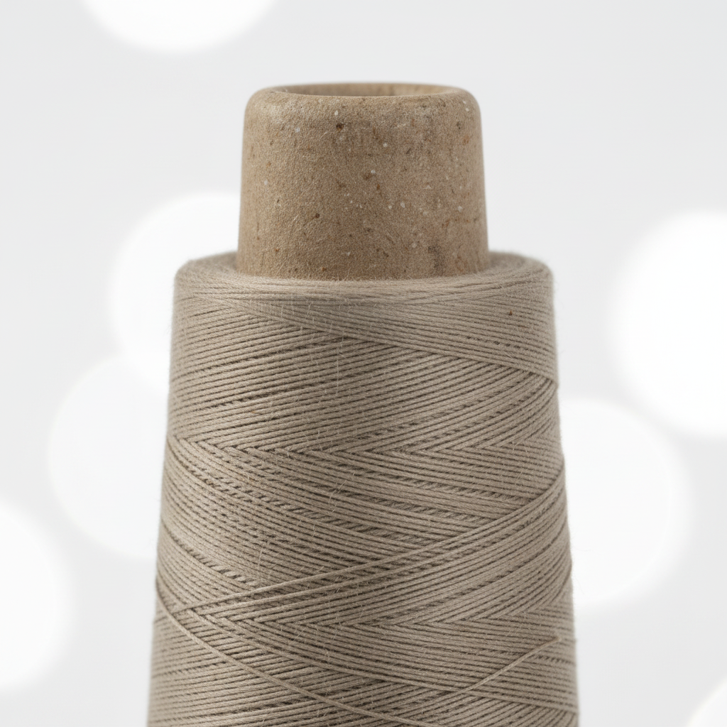 Closeup – Natural Greige Silk Thread Texture