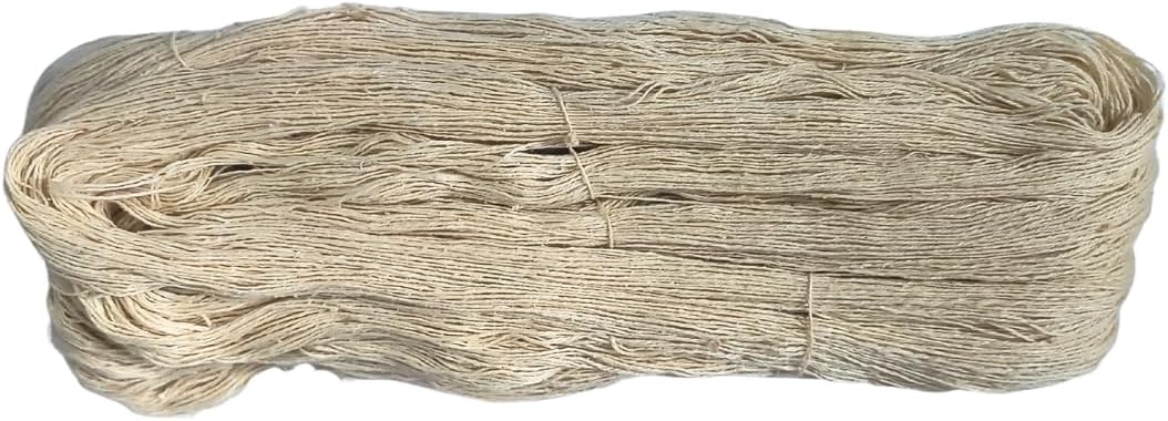 100% Eri Silk Laceweight Yarn, Natural 30/3 NM, 50 g