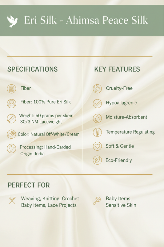 Eri Silk Specifications Infographic
