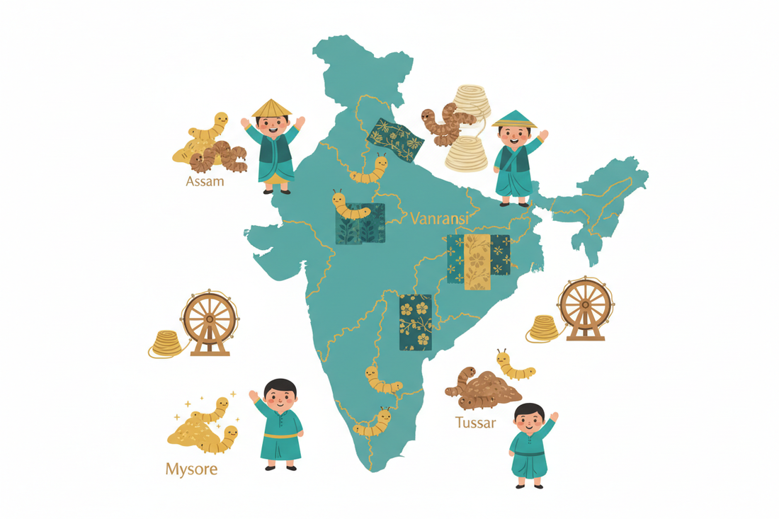 India’s Silk Heritage — The Ancient Fibres Behind Your Yarn & How Knitsilk Is Making Silk Accessible to Every Artisan 🧵✨