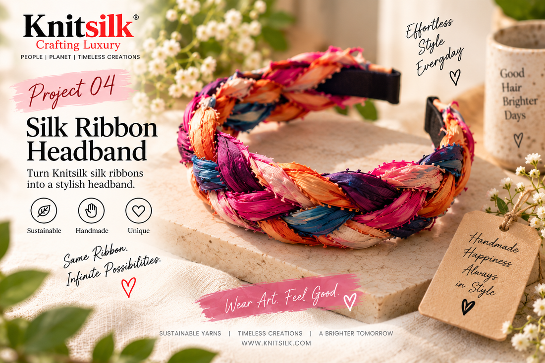DIY Multicolor Silk Ribbon Headband 🌈✨ Free Tutorial No.4