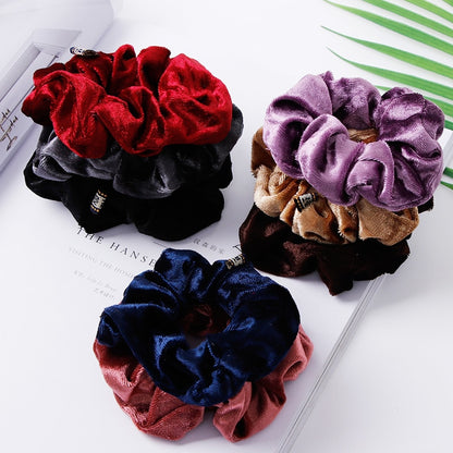 Velvet Scrunchie Hair Band — Soft Ponytail Holder for Women