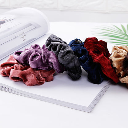 Velvet Scrunchie Hair Band — Soft Ponytail Holder for Women