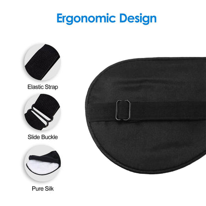 Mulberry Silk Sleeping Eye Mask — Double-Sided, Adjustable & Hypoallergenic