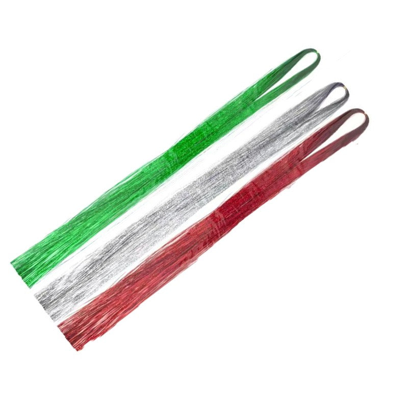 100cm Silk Stripe Hair Extensions — Colourful, Laser Silk & Party-Ready