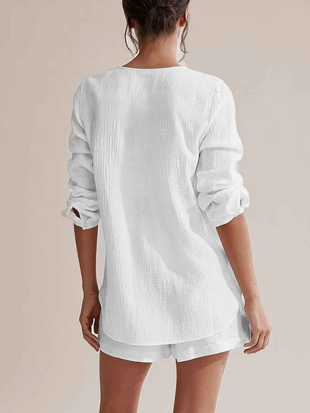 Ladies' Cotton Gauze Summer Pyjama Set — Lightweight Two-Piece Loungewear