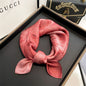 Mulberry Silk Square Scarf — Vintage Real Silk, Floral & Versatile 53×53 cm