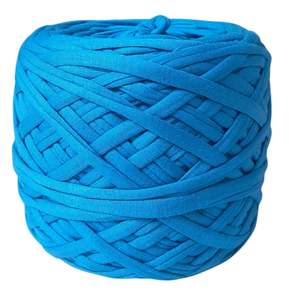 Knitsilk Flexi T-Shirt Yarn – 450g Super Chunky Recycled Cotton Blend –Electric blue – Soft, Durable, Eco-Friendly Bulky Yarn for Knitting, Crochet, Macramé & DIY Crafts | 130+ Yards