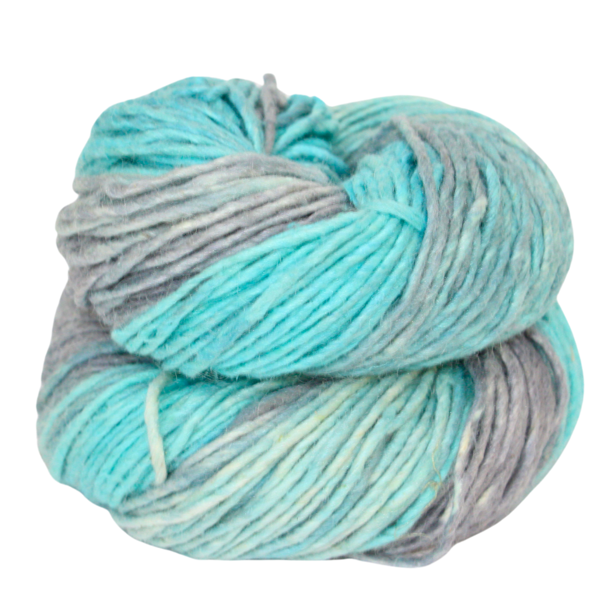 Fil simple en mélange laine-soie Knitsilk | Fil de mérinos et soie 100g pour le tricot et le crochet | Laine tonale panachée teinte à la main, poids Sport/DK | Fil naturel équitable (Yukon)