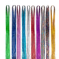 100cm Silk Stripe Hair Extensions — Colourful, Laser Silk & Party-Ready