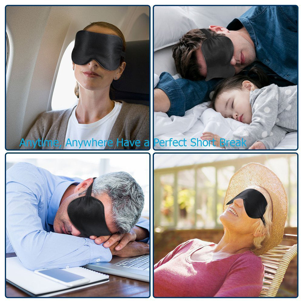 Mulberry Silk Sleeping Eye Mask — Double-Sided, Adjustable & Hypoallergenic