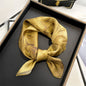 Mulberry Silk Square Scarf — Vintage Real Silk, Floral & Versatile 53×53 cm