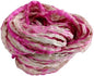 Knitsilk Recycled Shibori Sari Silk Ribbon Yarn – Super Bulky | Light Pink | Crochet, Knitting, Embroidery & Jewelry Making | 100g / 30 Yards