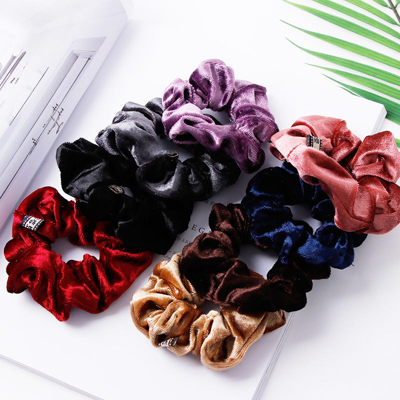 Velvet Scrunchie Hair Band — Soft Ponytail Holder for Women