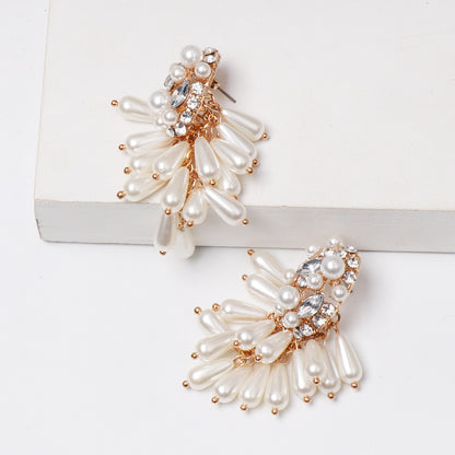 Pearl Water Drop Ear Cuff Earrings — Alloy, Versatile & Elegantly Feminine