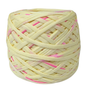 Knitsilk Flexi T-Shirt Yarn – 450g Super Chunky Recycled Cotton Blend –Light yellow & Pink– Soft, Durable, Eco-Friendly Bulky Yarn for Knitting, Crochet, Macramé & DIY Crafts | 130+ Yards
