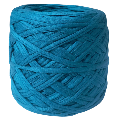 Knitsilk Flexi T-Shirt Yarn – 450g Super Chunky Recycled Cotton Blend –Teal– Soft, Durable, Eco-Friendly Bulky Yarn for Knitting, Crochet, Macramé & DIY Crafts | 130+ Yards