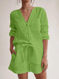 Ladies' Cotton Gauze Summer Pyjama Set — Lightweight Two-Piece Loungewear