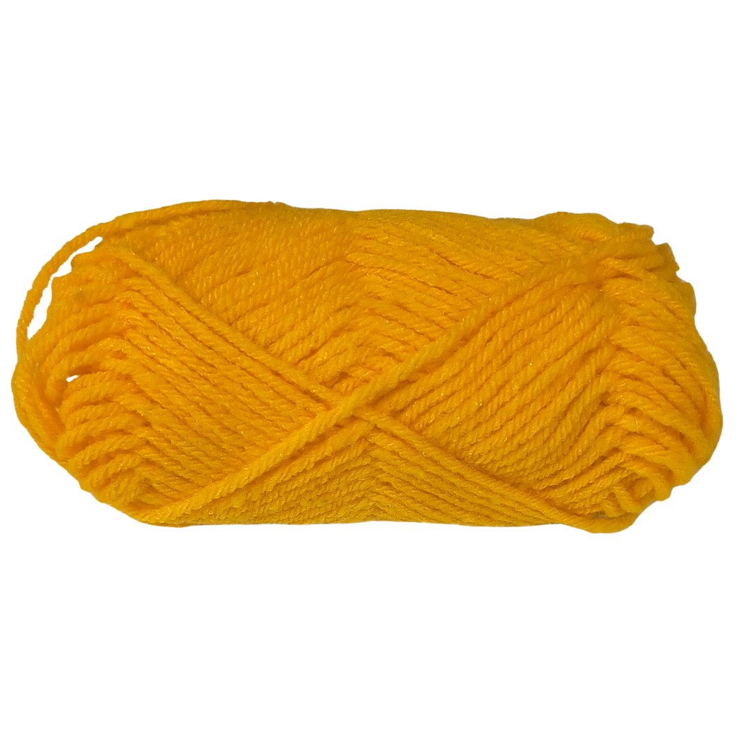 Knitsilk Babysoft – 4‑Ply Acriwool Yarn (Pack of 5, 20g Ball x 250+ Yards Each Ball) | Sunshine Glow (Bright Yellow)