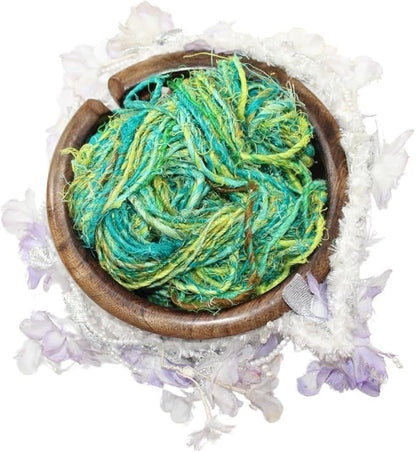 Knitsilk linen yarn, Sea green