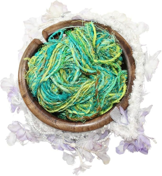 Knitsilk linen yarn, Sea green