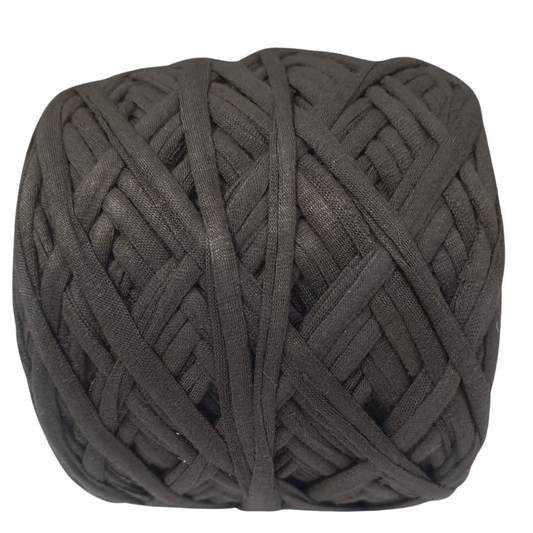 Knitsilk Flexi T-Shirt Yarn – 450g Super Chunky Recycled Cotton Blend –Charcoal grey– Soft, Durable, Eco-Friendly Bulky Yarn for Knitting, Crochet, Macramé & DIY Crafts | 130+ Yards