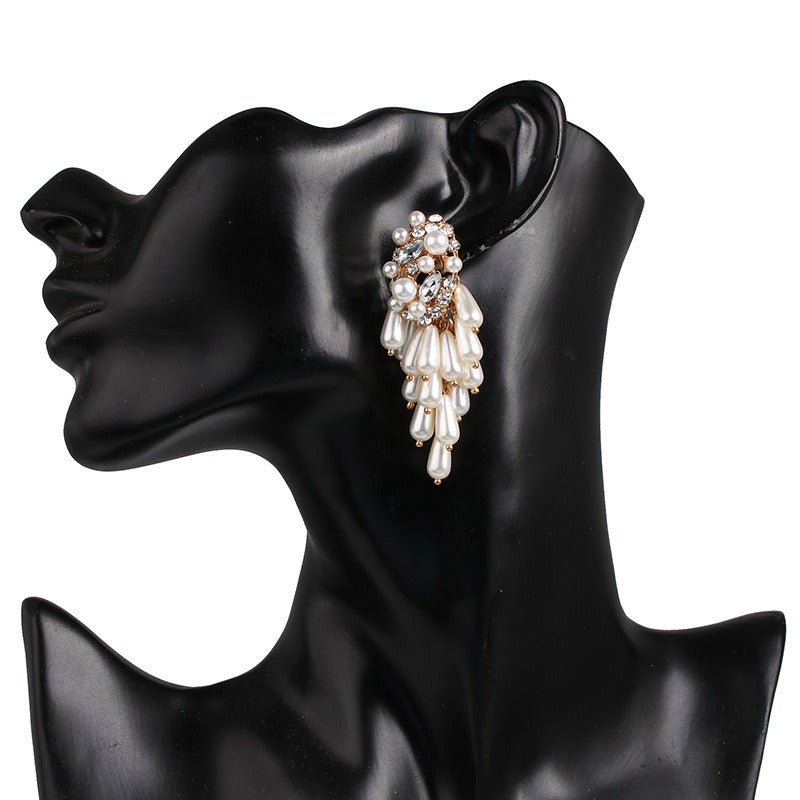 Pearl Water Drop Ear Cuff Earrings — Alloy, Versatile & Elegantly Feminine