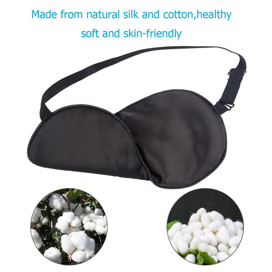 Mulberry Silk Sleeping Eye Mask — Double-Sided, Adjustable & Hypoallergenic