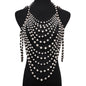 Beaded Sweater Chain Necklace — Elegant Banquet & Evening Jewellery