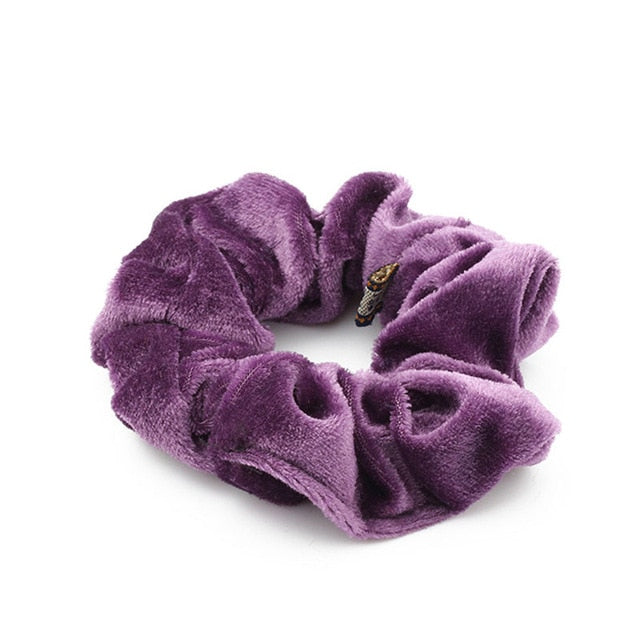 Velvet Scrunchie Hair Band — Soft Ponytail Holder for Women