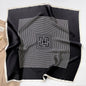 Mulberry Silk Striped Square Scarf — Dual-Purpose, Professional & Elegantly Versatile, 70×70 cm