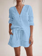 Ladies' Cotton Gauze Summer Pyjama Set — Lightweight Two-Piece Loungewear
