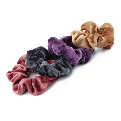 Velvet Scrunchie Hair Band — Soft Ponytail Holder for Women