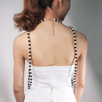 Beaded Sweater Chain Necklace — Elegant Banquet & Evening Jewellery