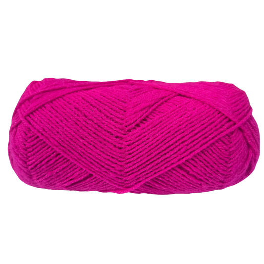 Knitsilk Acrowool – Premium Acrylic Yarn, 4 Ply (4 × 8nm), 100g Ball (200 Yards+), Wool-Like Softness | Hotpink