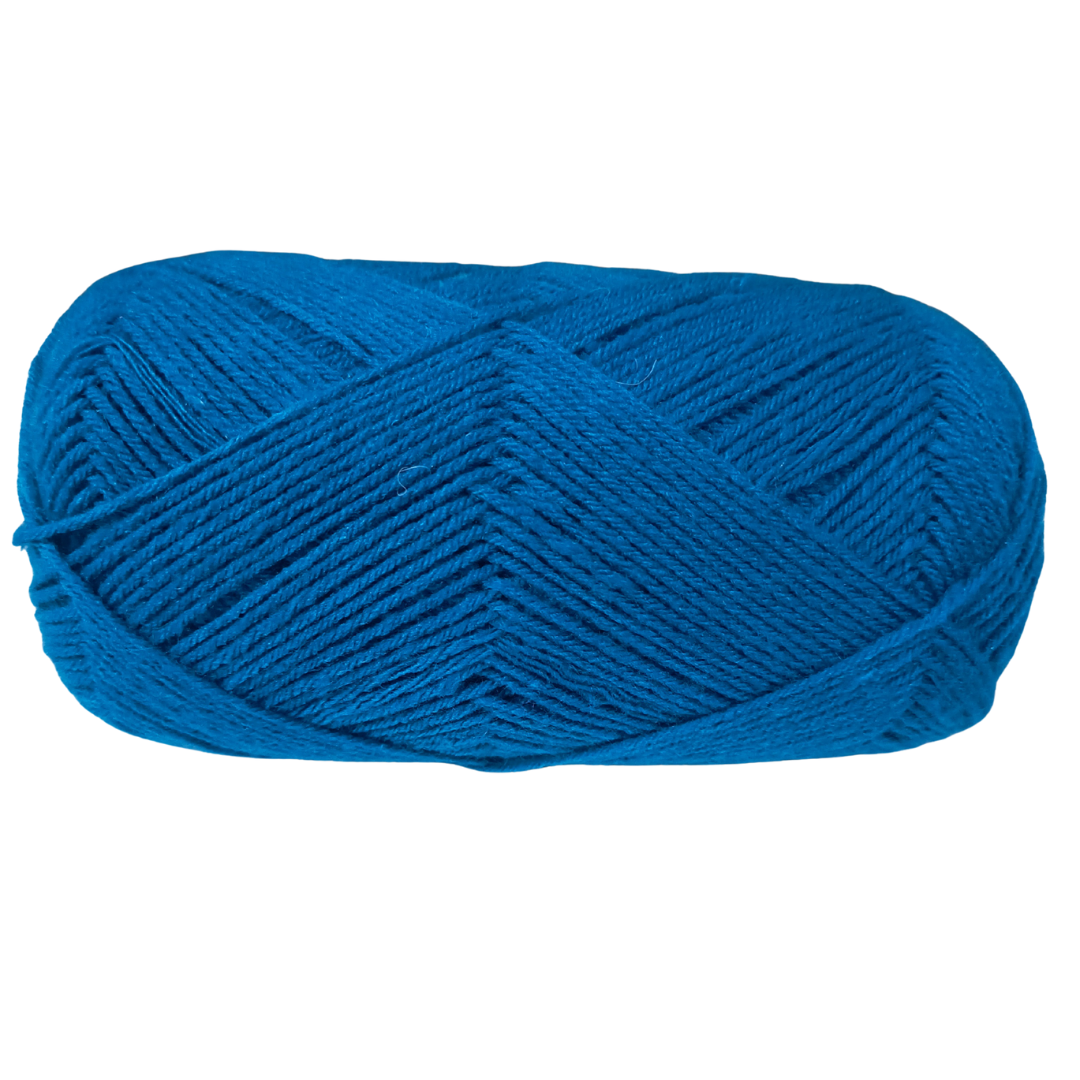 Knitsilk Acrowool – Premium Acrylic Yarn, 4 Ply (4 × 8nm), 100g Ball (200 Yards+), Wool-Like Softness | Electric Blue