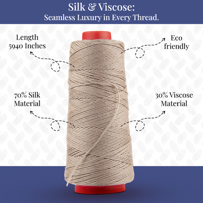Knitsilk DK Silk Cotton Yarn | 2/60NM x 8 Ply | 180 Yards / 50g | Khaki | Soft, Lustrous, Premium Silk Cotton Blend for Knitting, Crochet & Crafting