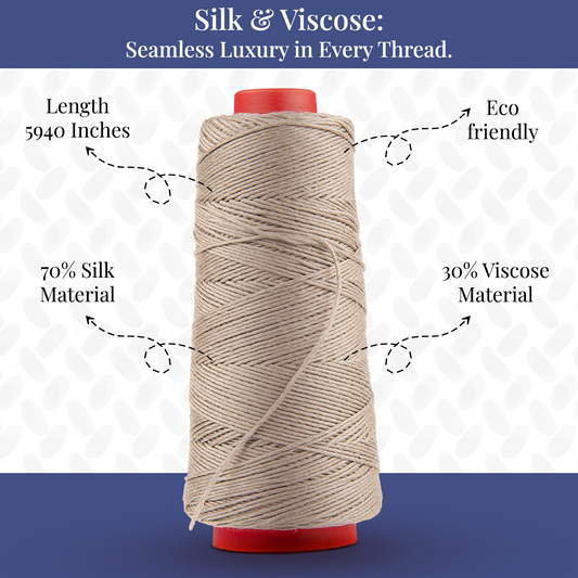 Knitsilk DK Silk Cotton Yarn | 2/60NM x 8 Ply | 180 Yards / 50g | Khaki | Soft, Lustrous, Premium Silk Cotton Blend for Knitting, Crochet & Crafting