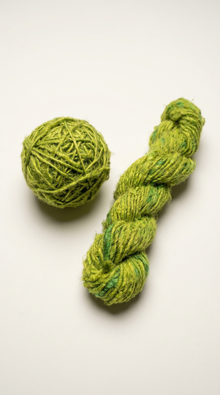 KnitSilk Banana Silk Handspun Yarn - Blue Teal Multicolor - Pack of 2 x 100g skein and ball