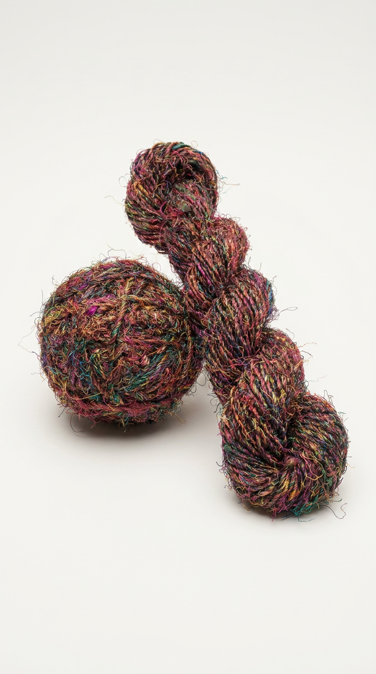 KnitSilk Banana Silk Handspun Yarn - Color BSY10 - Pack of 2 x 100g skein and ball