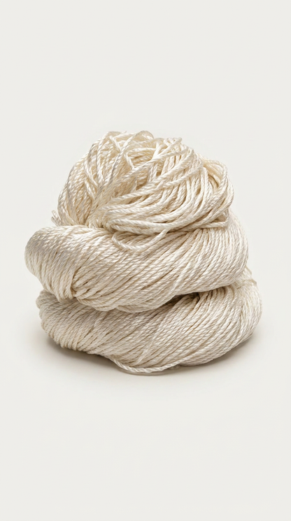 Knitsilk 3 Ply 100% Mulberry Silk Lace Weight Yarn | Perfect for Knitting, Crocheting & Weaving | Premium Quality Silk Yarn for Luxurious Projects (50g – 260 Yards, Sacred White)