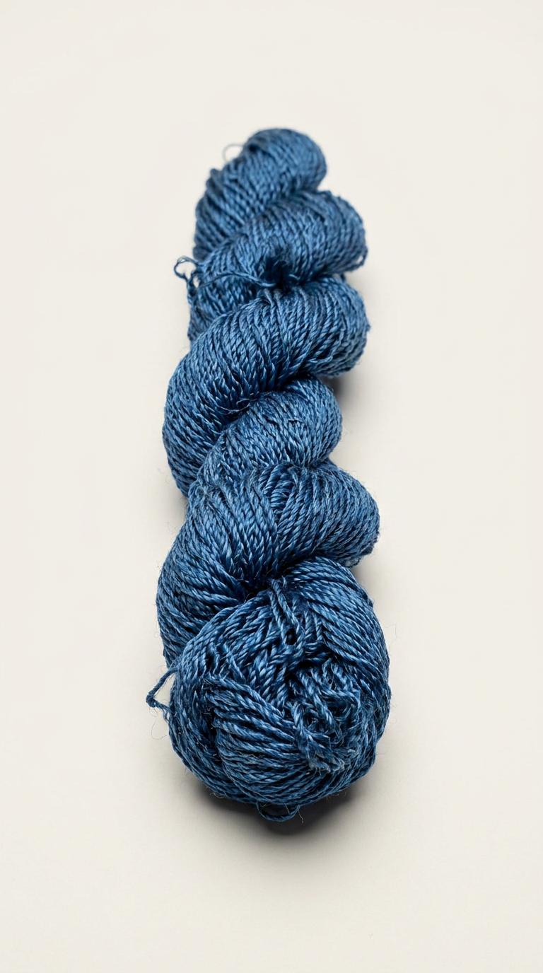 Knitsilk 3-fädiges 100 % Maulbeerseide Lace Garn | Perfekt zum Stricken, Häkeln & Weben | Hochwertiges Seidengarn für luxuriöse Projekte (50 g – 238 Meter, Twilight Blau)