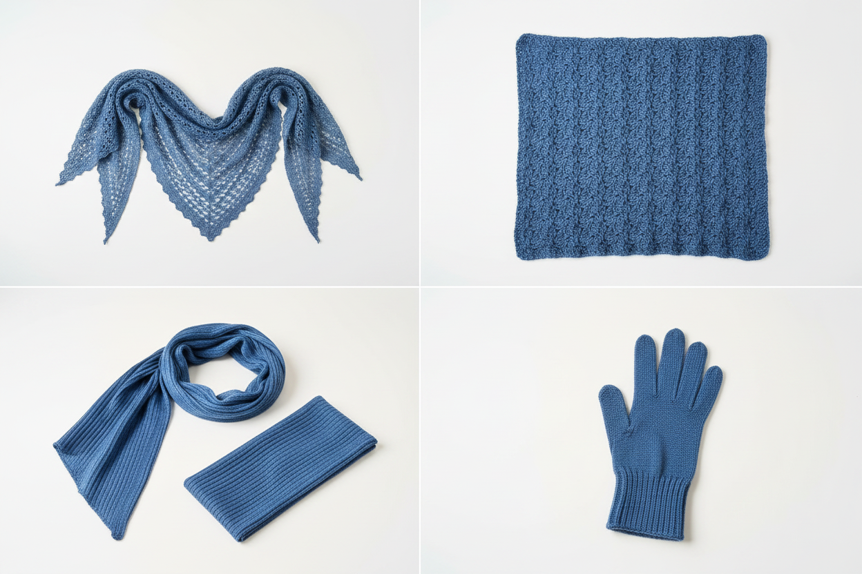 Knitsilk 3-fädiges 100 % Maulbeerseide Lace Garn | Perfekt zum Stricken, Häkeln & Weben | Hochwertiges Seidengarn für luxuriöse Projekte (50 g – 238 Meter, Twilight Blau)