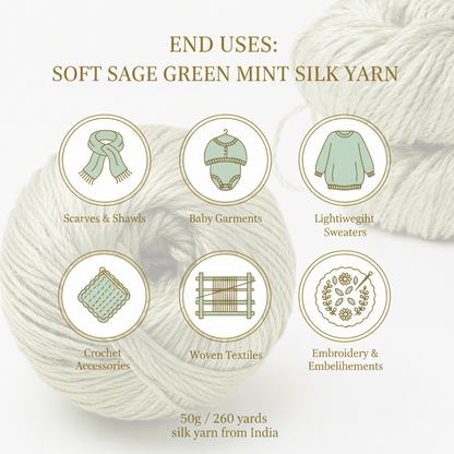 Knitsilk 3 Ply 100% Mulberry Silk Lace Weight Yarn | Perfect for Knitting, Crocheting & Weaving | Premium Quality Silk Yarn for Luxurious Projects (50g – 260 Yards, Butterscotch)