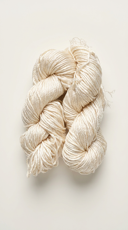 Knitsilk 3 Ply 100% Mulberry Silk Lace Weight Yarn | Perfect for Knitting, Crocheting & Weaving | Premium Quality Silk Yarn for Luxurious Projects (50g – 260 Yards, Ivory)