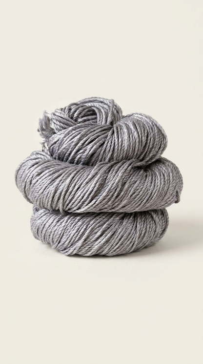 Knitsilk 3 Ply 100% Mulberry Silk Lace Weight Yarn | Perfect for Knitting, Crocheting & Weaving | Premium Quality Silk Yarn for Luxurious Projects (50g – 260 Yards, Grey)