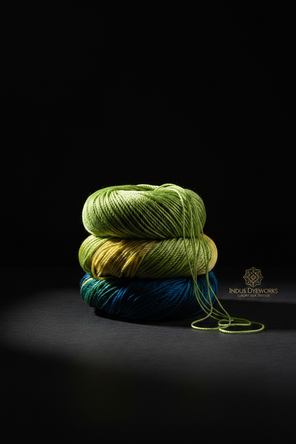 Knitsilk 3 Ply 100% Mulberry Silk Lace Weight Yarn | Perfect for Knitting, Crocheting & Weaving | Premium Quality Silk Yarn for Luxurious Projects (50g – 260 Yards, Green)