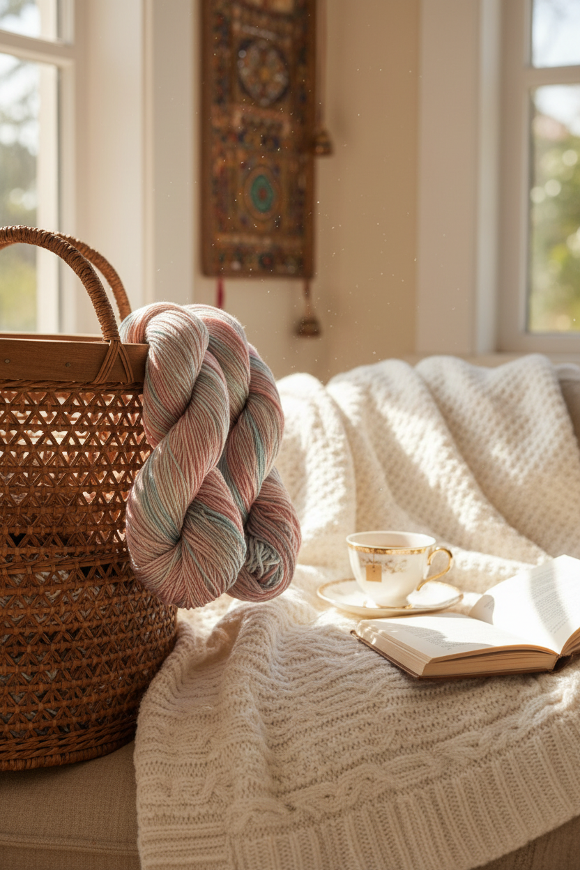 Knitsilk 3-fädiges 100% Maulbeerseide Lace Garn | Perfekt zum Stricken, Häkeln & Weben | Hochwertiges Seidengarn für luxuriöse Projekte (50g – 238 Meter, Super gold)