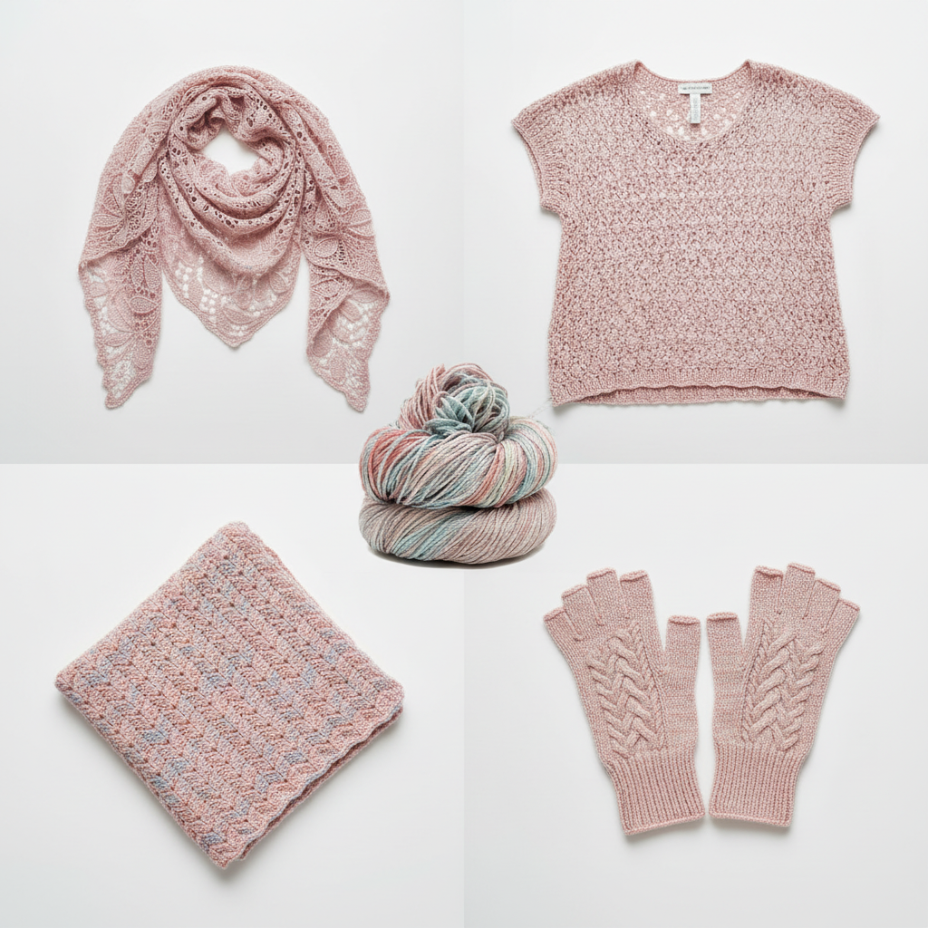 Knitsilk 3-fädiges 100% Maulbeerseide Lace Garn | Perfekt zum Stricken, Häkeln & Weben | Hochwertiges Seidengarn für luxuriöse Projekte (50g – 238 Meter, Super gold)