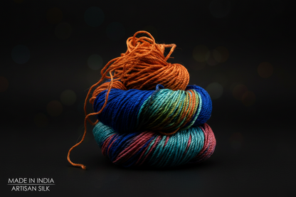 Knitsilk 3 Ply 100% Mulberry Silk Lace Weight Yarn | Perfect for Knitting, Crocheting & Weaving | Premium Quality Silk Yarn for Luxurious Projects (50g – 260 Yards, Rainbow)